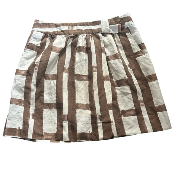 Banana Republic Skirt, Linen/cotton wrap mini, sz 4, button closure, pockets - Picture 5 of 10